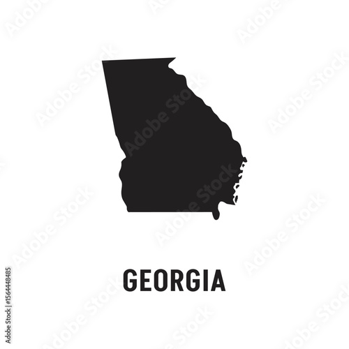Georgia map on white background vector illustration