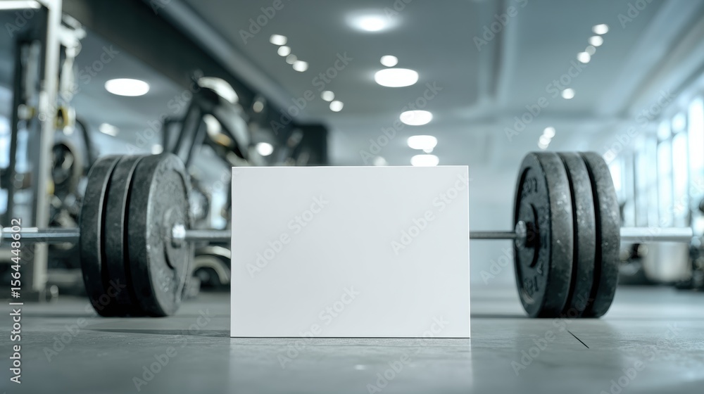 Fototapeta premium Blank Mockup: Gym Weight Barbell