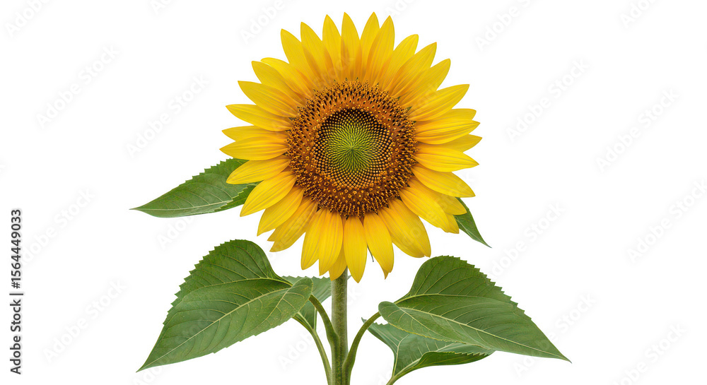 Fototapeta premium Vibrant Single Sunflower On Black
