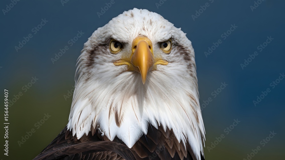 Obraz premium A bald eagle sitting on a tree branch