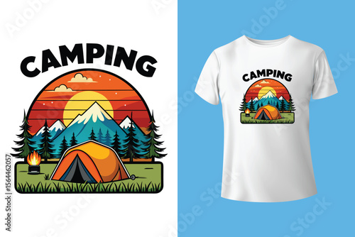 Camping t-shirt design, I'm a flip flops and camping kinda girl