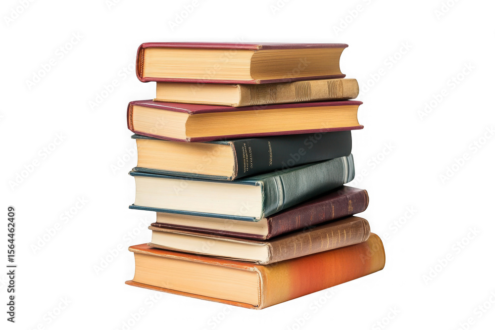 Stack of old books pile knowledge education reading literature study learning pile of books isolated on transparent background Stack of old books pile knowledge education reading literature study learning pile of books isolated on transparent background