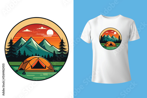 Camping t-shirt design, I'm a flip flops and camping kinda girl