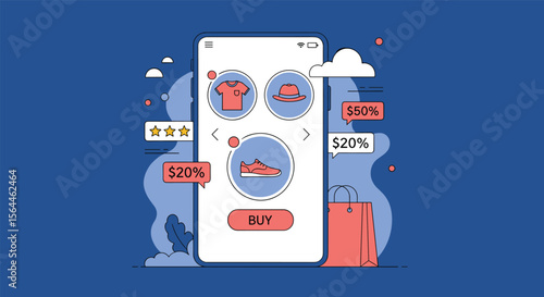Discover the latest fashion trends and exclusive online deals with our intuitive shopping app featuring amazing discounts and top-rated products