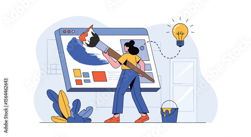 Creative Design Process for Digital Projects Illustrating Innovation and Artistic Development