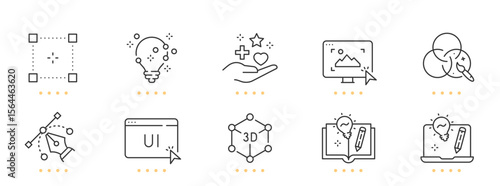 Design line icons. Editable stroke