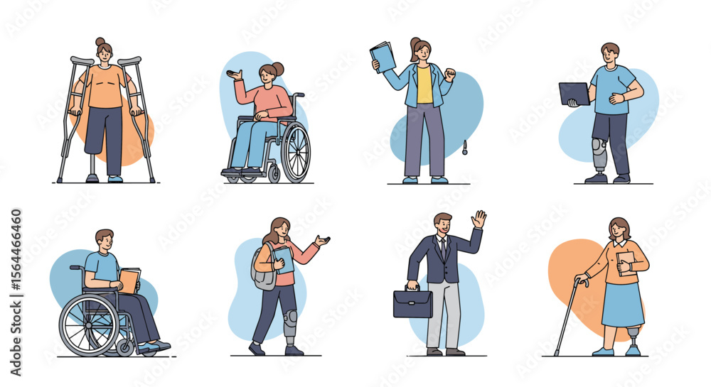 Fototapeta premium Diverse Group of People Representing Inclusion and Accessibility in Modern Society