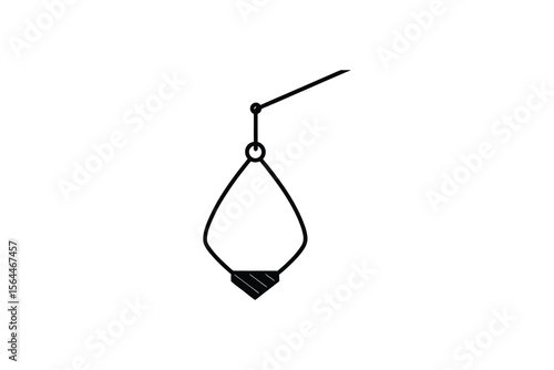 Minimalist Earring Design in Black and White Silhouette