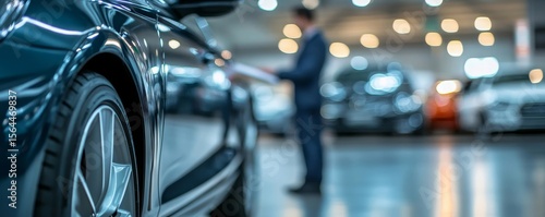 Repairman mechanic in auto service shop, writing detailed estimate for car repairs, demonstrating professionalism in auto service industry, Generative AI