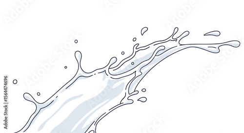 Dynamic Splash of Clear Liquid Capturing Motion and Fluidity with Droplets