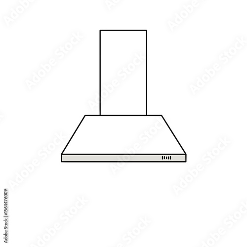 A white stove top with a black knob