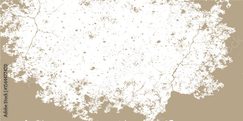 Abstract grunge background with a textured, old, and dirty brown surface, featuring a vintage design of paint splashes and rusty metal