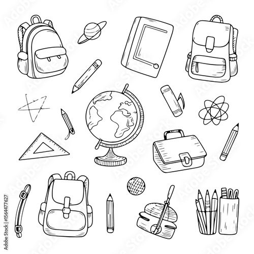 Unique and high quality Playful Schoolboard Doodles & Scribbles Vector Set — Hand-Drawn Kids’ Sketches, Arrows, Stars, and Chalk Art Designs