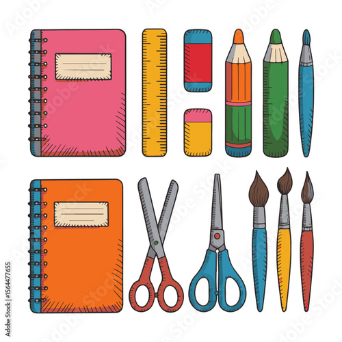 Unique and high quality Playful Schoolboard Doodles & Scribbles Vector Set — Hand-Drawn Kids’ Sketches, Arrows, Stars, and Chalk Art Designs