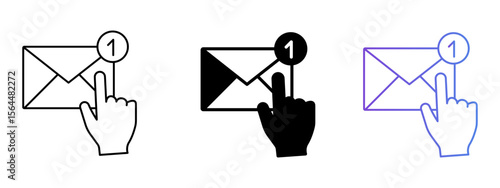 Email Icon – Line, Glyph & Gradient Style