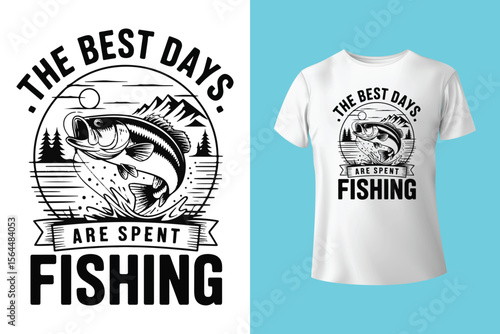 Fishing t-shirt design, Fishing vintage t-shirt , vintage fishing t-shirt graphic illustration, Fishing vector