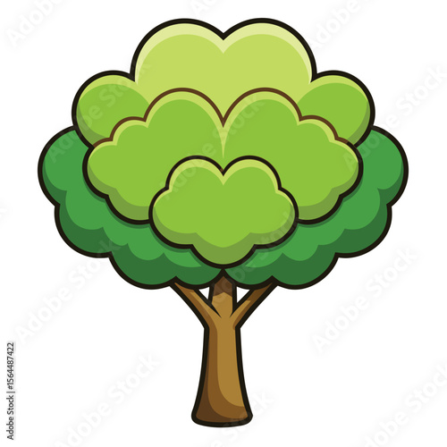 A detailed linden tree vector icon, featuring its delicate heart-shaped leaves, wonderful for romantic or natural beauty themes.