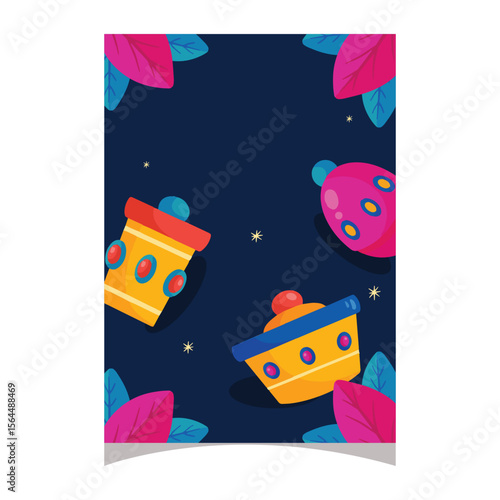 flat greeting cards collection reyes magos vector design