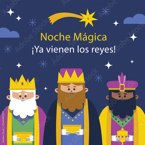 flat instagram posts collection reyes magos vector design