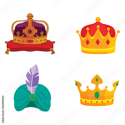 hand drawn coronation illustration vector design.