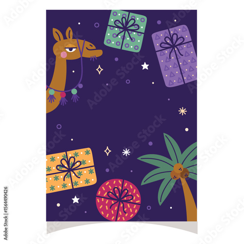 flat instagram posts collection reyes magos vector design