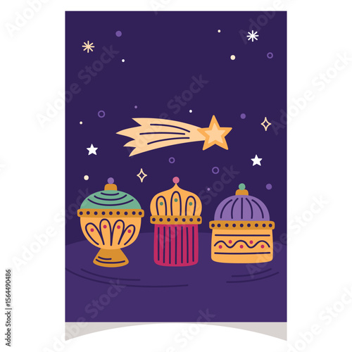 flat instagram posts collection reyes magos vector design