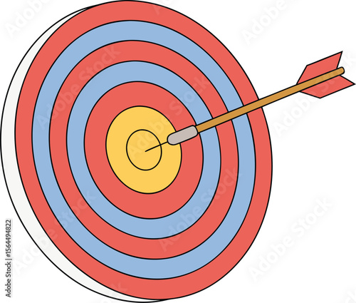 archery target board with points, printable png vector illustration.marketing, point, success, aiming, dart, sport, accuracy, business, dartboard, illustration, circle, sign, symbol, vector, 