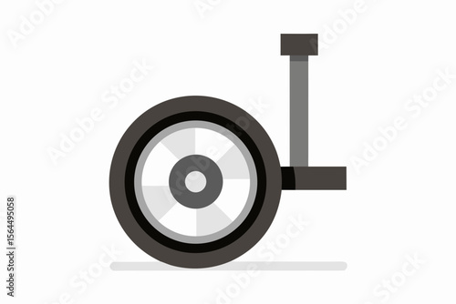 Minimalist illustration of a self balancing electric unicycle wheel