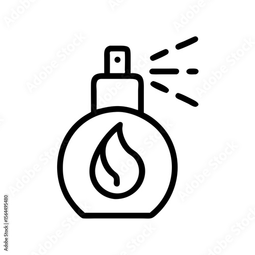 Fragrance-free perfume bottle illustration in minimalist style  