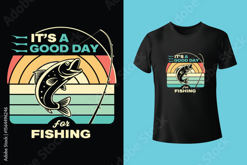 Fishing t-shirt design, Fishing vintage t-shirt , vintage fishing t-shirt graphic illustration, Fishing vector