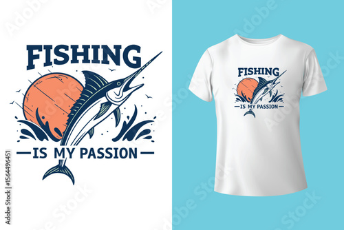 Fishing t-shirt design, Fishing vintage t-shirt , vintage fishing t-shirt graphic illustration, Fishing vector