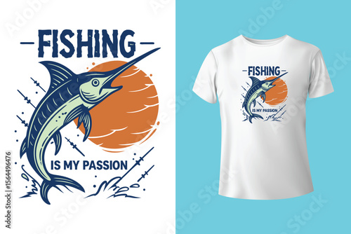 Fishing t-shirt design, Fishing vintage t-shirt , vintage fishing t-shirt graphic illustration, Fishing vector