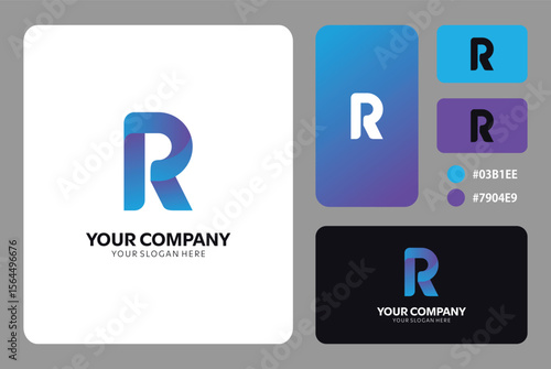 Modern gradient R logo design for your brand identity perfect for startups and businesses
