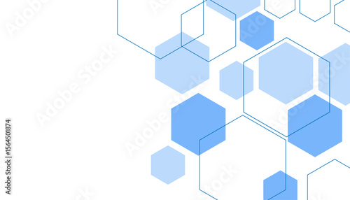 Free Download Abstract blue hexagon shape for frame illustration design - GFXLoad