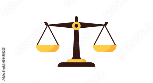 Justice Balance Scale Illustration Fairness and Law Icon Design  Legal Scale of Equality Icon