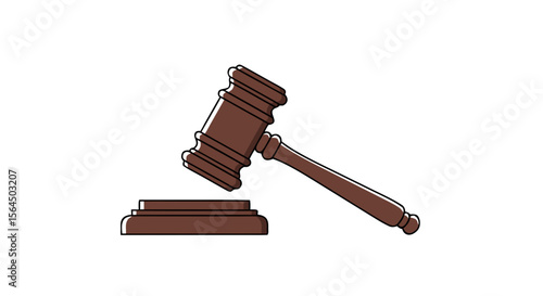 Judge's Gavel and Sound Block Legal Decision Gavel Icon
