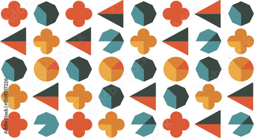seamless pattern with colorful darts