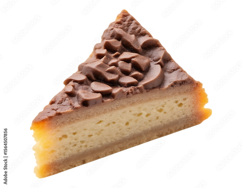 Delicious Slice of Chocolate Topped Cheesecake Delicious Slice of Chocolate Topped Cheesecake