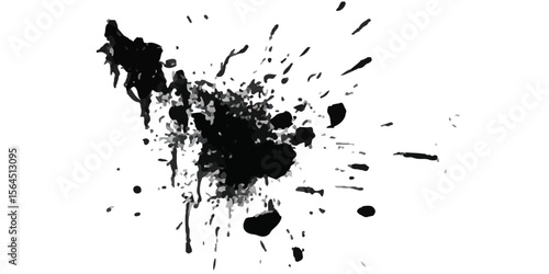ink blots and splats. detailed ink splats Hyperrealistic Highly Detailed Isolated On Transparent Background	