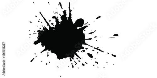 Abstract Black and White Ink Splats Creating a Grunge Effect. Transparent PNG available detailed ink splats Hyperrealistic Highly Detailed Isolated On Transparent Background	