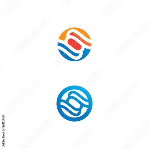 Waves beach logo and symbols template icons app