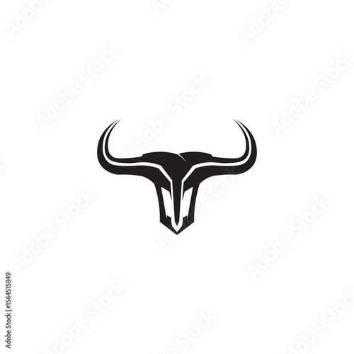 Bull horn logo and symbols template icons app vector
