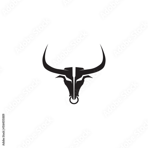 Bull horn logo and symbols template icons app vector
