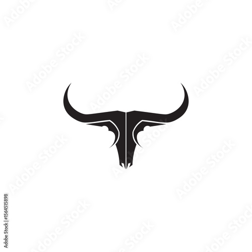 Bull horn logo and symbols template icons app vector
