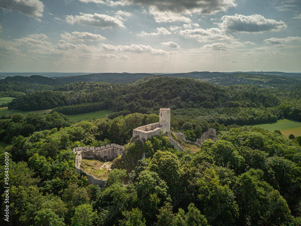 Fototapeta premium Castle ruins in Smolen, Poland.