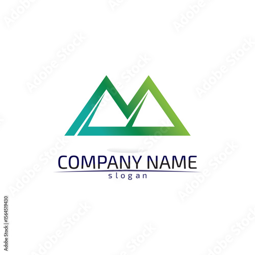 Mountain nature landscape  logo and symbols  icons template vector