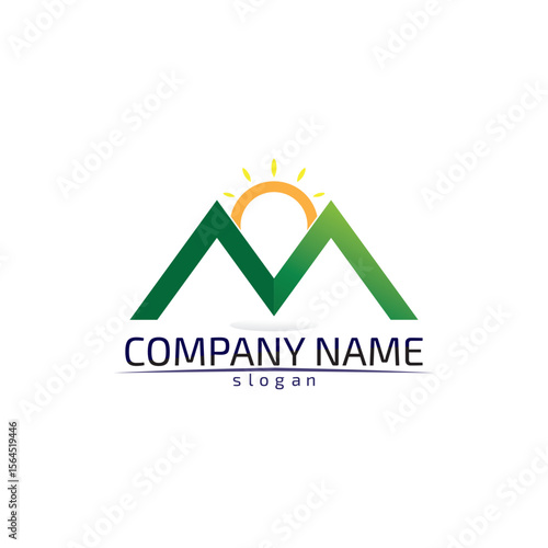 Mountain nature landscape  logo and symbols  icons template vector
