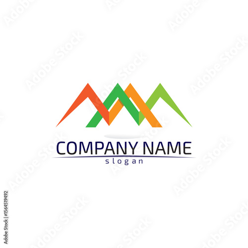 Mountain nature landscape  logo and symbols  icons template vector