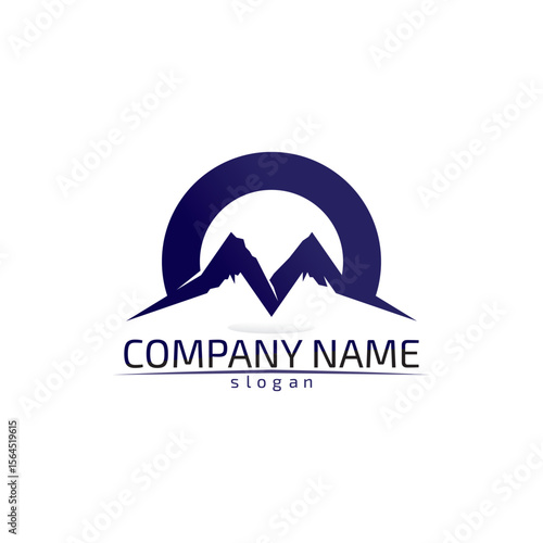 Mountain nature landscape  logo and symbols  icons template vector