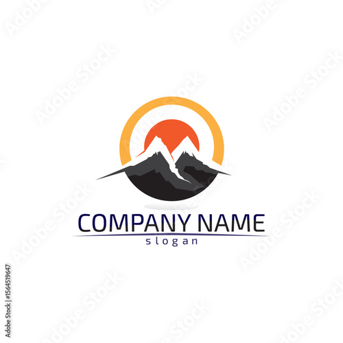 Mountain nature landscape  logo and symbols  icons template vector